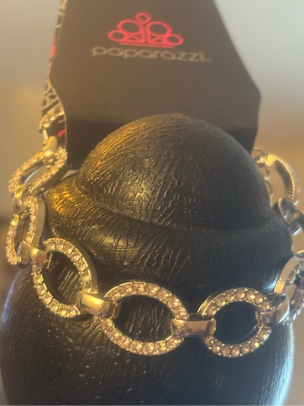 Paparazzi Silver Crystal Link Bracelet -